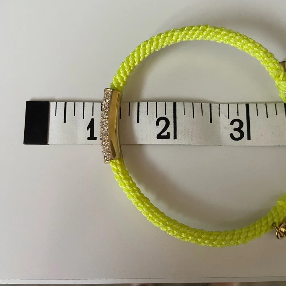 Michael Kors Yellow Macrame Pave Bracelet